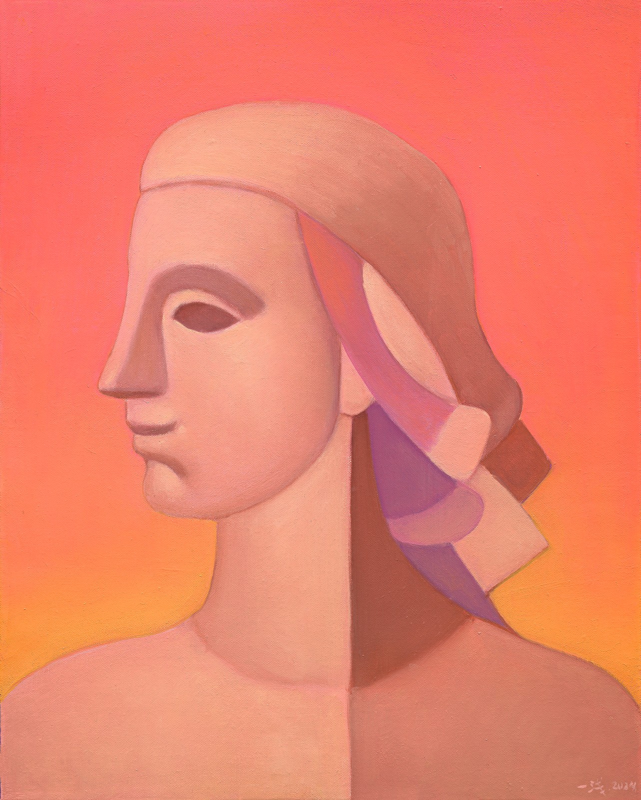 EVE-pink-01，布面油畫，50×40cm，2024.jpg