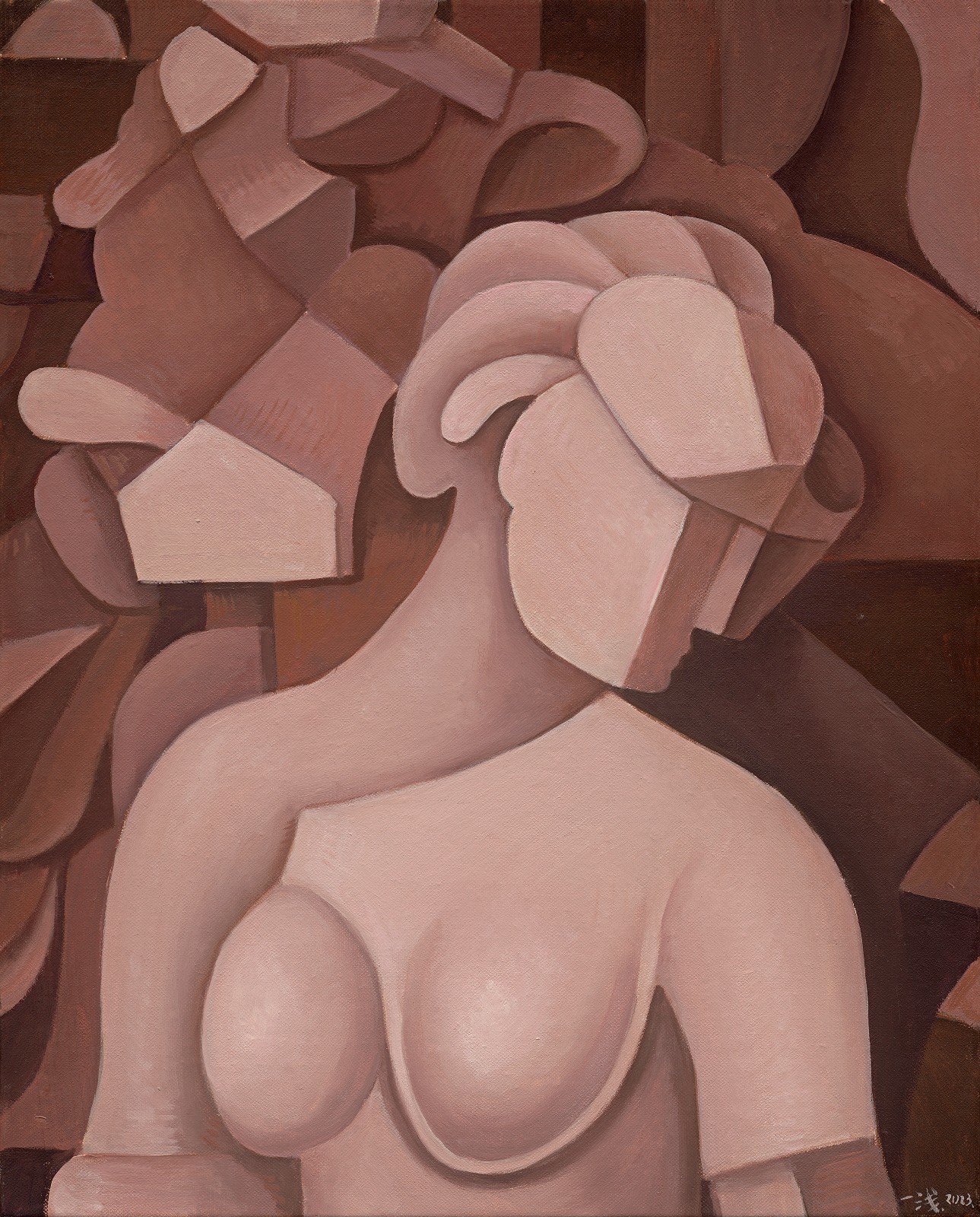 EVE-X02-pink-01，布面油畫，50×40cm，2023.jpg