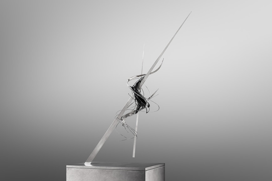 Dark Matter in Sagittarius, 2024, stainless steel, lacquer, 329.9 x 80 x 184.9 cm.jpeg