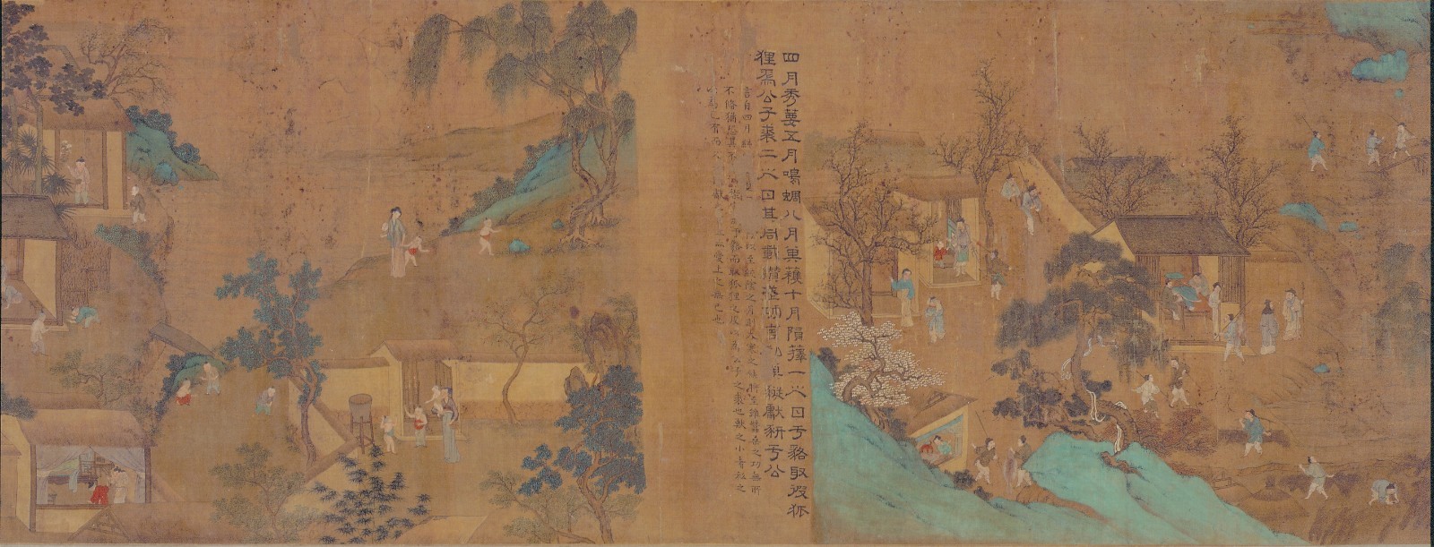 10 Liu Songnian (signature), Binfeng July (scroll, detail), Ink and color on silk, Song Dynasty, Collection of Beijing Fine Art Academy.jpg