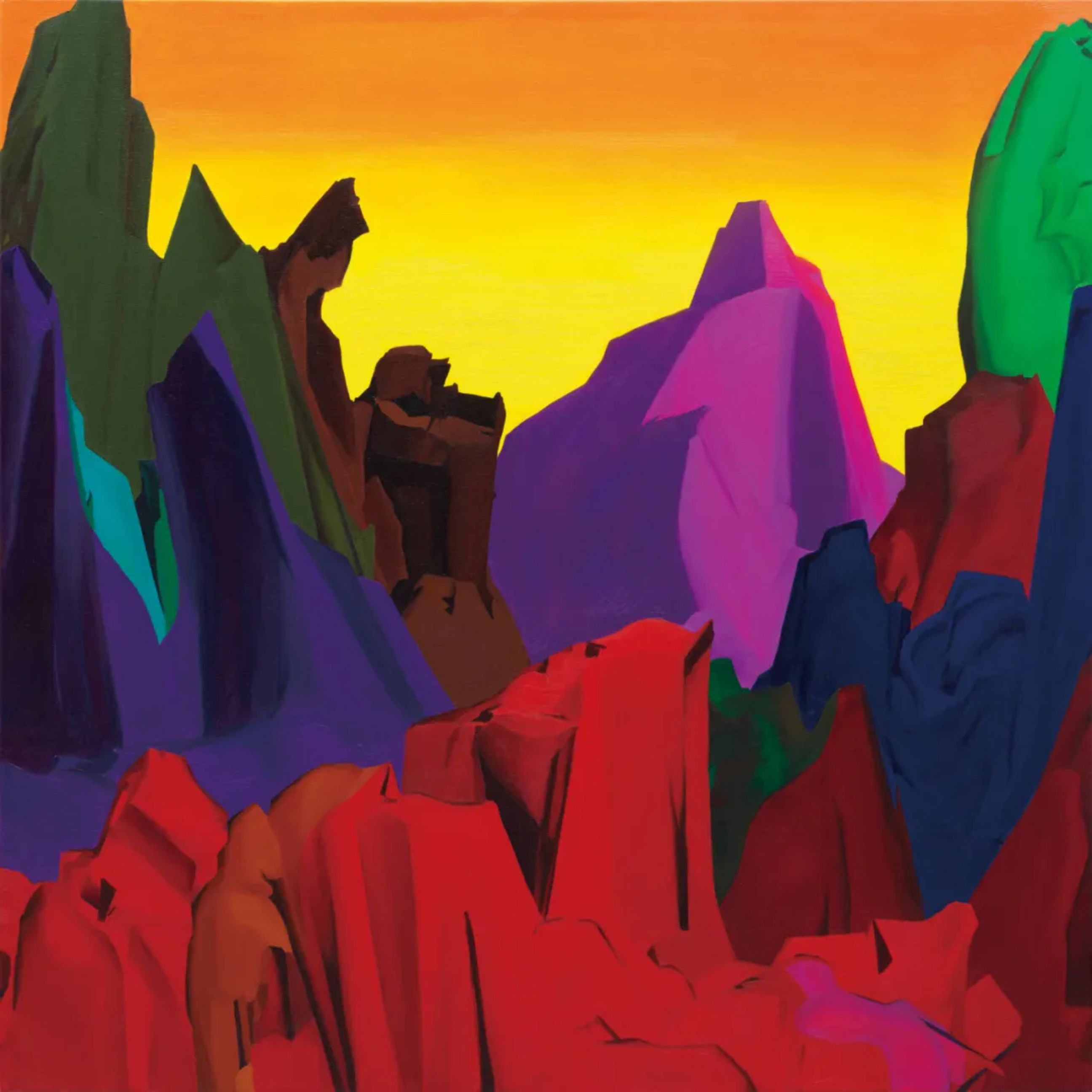 14 Huang Keyi, Mountain 2024072001, Oil on canvas, 180cm×180cm, 2024.jpg