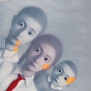 Zhang Xiaogang, Amnesia and Memory No.6, 2000; Oil on canvas, 150 x 150 cm