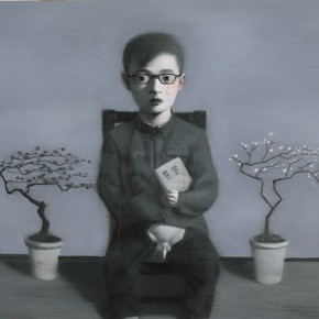 Zhang Xiaogang, Boy and Tree, 2006; Oil on canvas, 120 x 150cm