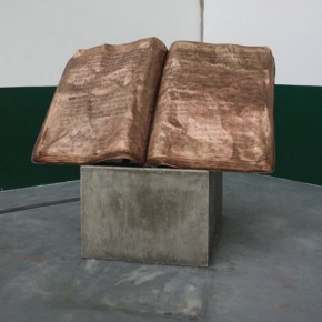 Zhang Xiaogang, Notebook, 2009; Bronze, 25x200x135cm