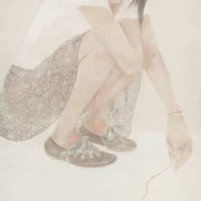 26 Xu Hualing, Eternal Beauty No.6, color and ink on silk, 240 x 130 cm, 2008