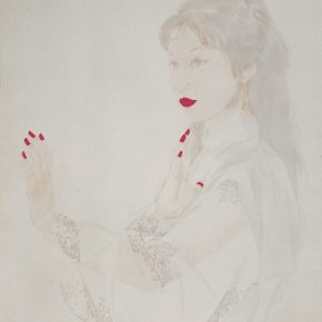 34 Xu Hualing, Chivalrous Women No.4, color and ink on silk, 100 x 80 cm, 2007