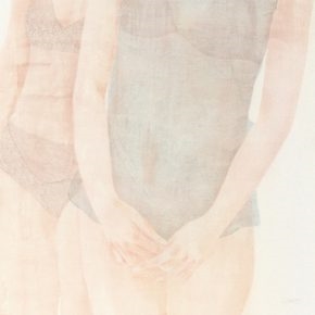 99 Xu Hualing, Fragrance 7-3, color and ink on silk, 160 x 100 cm, 2005